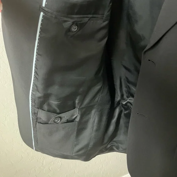 Perry Ellis Black Blazer Modern Tailoring